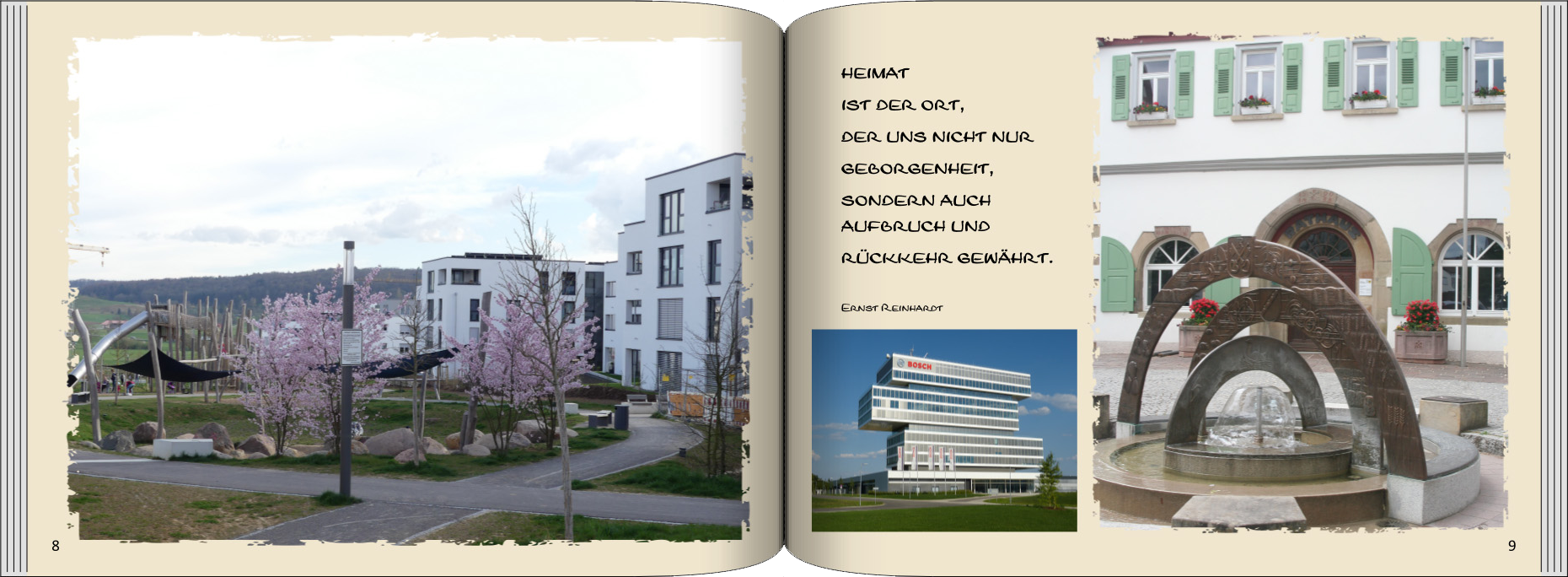 Beispielseite aus dem Fotobuch Renningen